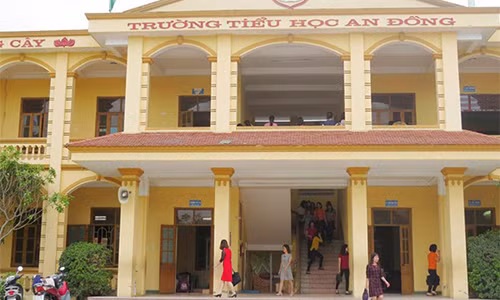 Trường Tiểu học An Đồng, nơi xảy ra vụ việc. Ảnh: Song Linh.