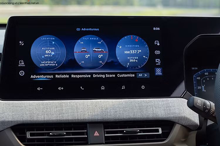 Bên trong xe, mặt táp-lô và tapi cửa của mẫu SUV cỡ B này được bọc bằng chất liệu nỉ mélange, tạo cảm giác thân thuộc, ấm cúng như phòng khách ở nhà. Thêm vào đó là ghế bọc da tổng hợp chống tích tụ nhiệt, vô lăng 3 chấu, bảng đồng hồ kỹ thuật số 8 inch, màn hình cảm ứng trung tâm 12,3 inch, hỗ trợ kết nối Apple CarPlay/Android Auto không dây...