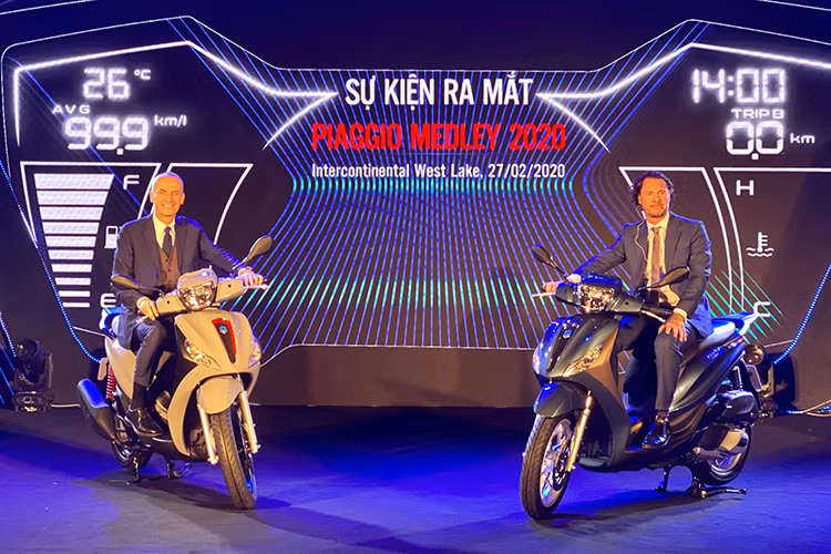 Piaggio Việt Nam vừa chính thức ra mắt Piaggio Medley 2020 mới, bao gồm hai phiên bản Piaggio Medley 125cc và Piaggio Medley S 125cc/150cc – dòng sản phẩm cao cấp nhất của thương hiệu Piaggio mới này sẽ mang lại những lựa chọn phong phú và ưu việt hơn cho khách hàng ở phân khúc xe tay ga bánh lớn cao cấp.