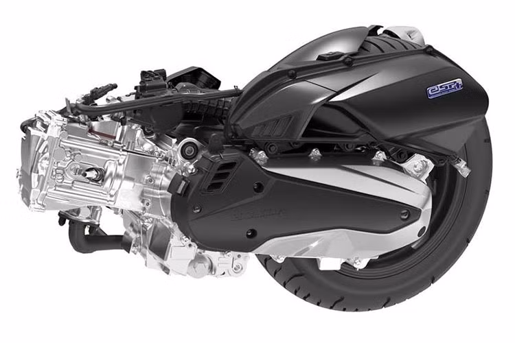 Ở khối động cơ, Honda PCX 160 sử dụng động cơ eSP+ giống với Honda Forza 350 nhưng sử dụng dung tích xy-lanh 156cc, 4 van, cam đơn làm mát bằng dung dịch. 