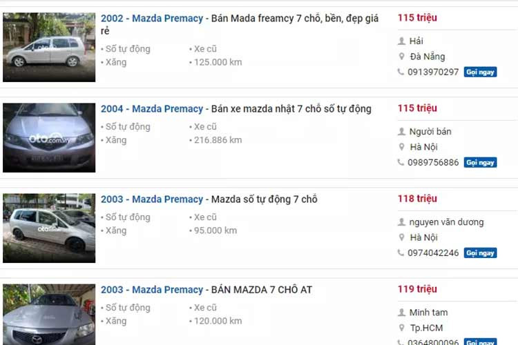 Xe sử dụng động cơ 1.8L đi kèm hộp số tự động 4 cấp. Hệ thống treo trên xe Mazda Premacy là kiểu độc lập Macpherson với lò xo trụ phía trước và thanh liên kết hình thang kép ở phía sau. Điểm hạn chế mà người mua phải biết đánh đổi là xe khá tốn xăng, đời cao, thiết kế không bắt mắt.