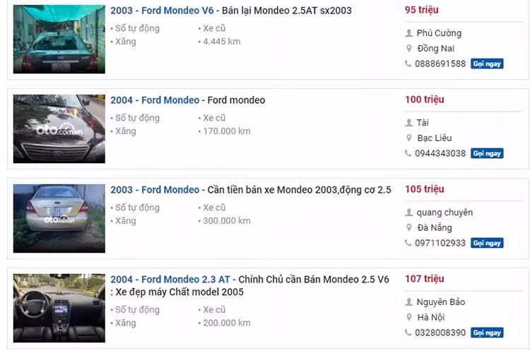 Ford Mondeo 2.5 AT 2003 sở hữu kích thước tổng thể DxRxC tương ứng 4.805 x 1.812 x 1.440 (mm), chiều dài cơ sở 2.754 mm, nhỏ gọn hơn hẳn với Toyota Camry. Ghế ngồi bên trọng bọc da, ghế lái chỉnh điện. Các chi tiết như vô lăng, bệ cần số, bảng táp-lô được ốp gỗ sang trọng.