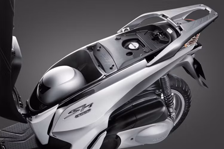 Mặt nạ của xe tuy khá lớn, nhưng nhờ chi tiết ốp crôm và cụm đèn xinhan, đèn định vị LED bố trí khá hợp lý nên không tạo nên vẻ thô kệch. Thay vào đó là cảm giác sang trọng và hiện đại. Đèn hậu của xe có thiết kế khá giống với mẫu Honda SH 150i hiện đang được Honda Việt Nam lắp ráp và bán ra trên thị trường.