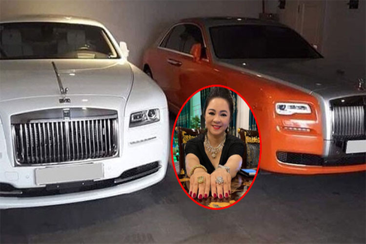 Khác với Lý Nhã Kỳ, chiếc xe siêu sang Rolls-Royce Ghost của bà Nguyễn Phương Hằng thuộc đời cao hơn - đó là bản Series II. Đây cũng là chiếc xe được bà Phương Hằng sử dụng thường xuyên nhất. Chiếc xe vốn có màu cam nhưng đã được đổi thành màu đen và có giá khi mới về thị trường Việt Nam không dưới 30 tỷ đồng.