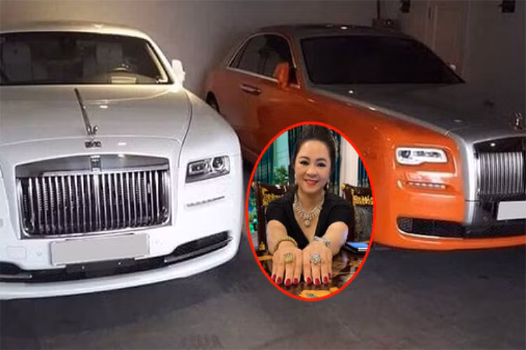 Khác với Lý Nhã Kỳ, chiếc xe siêu sang Rolls-Royce Ghost của bà Nguyễn Phương Hằng thuộc đời cao hơn - đó là bản Series II. Đây cũng là chiếc xe được bà Phương Hằng sử dụng thường xuyên nhất. Chiếc xe vốn có màu cam nhưng đã được đổi thành màu đen và có giá khi mới về thị trường Việt Nam không dưới 30 tỷ đồng.