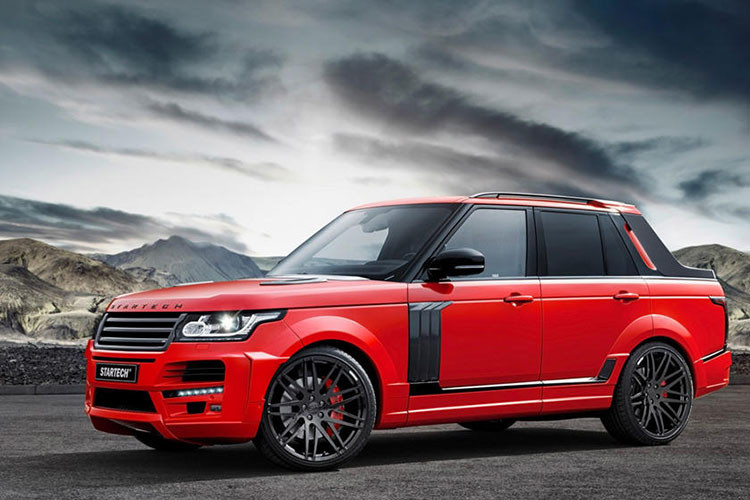 Đội ngũ Startech có thể biến một chiếc xe SUV hạng sang Range Rover thành một trong những chiếc bán tải độc nhất trên thế giới. Cụ thể, Startech lấy một chiếc Range Rover V8 làm nền tảng và chế tạo thêm hơn 100 phụ tùng thân vỏ mới bằng chất liệu nhôm, sợi carbon, và thép.