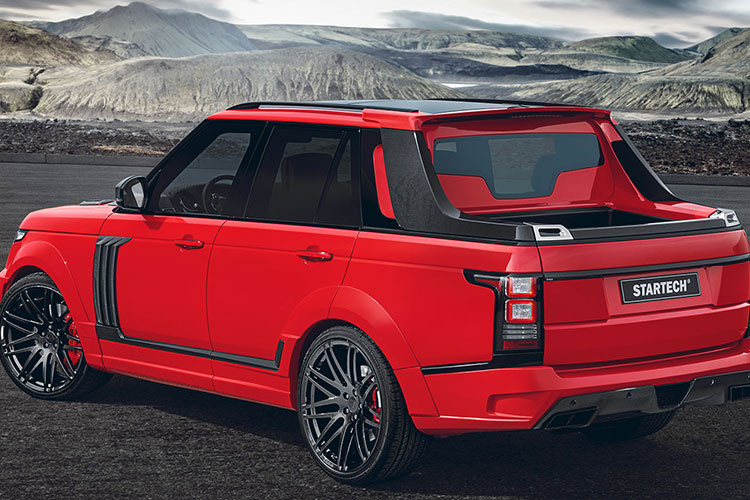 Kết quả là một chiếc bán tải với phần thùng hàng dài 109 cm, với cửa sau vận hành từ xa và kéo dài thêm khoảng cách 59,7 cm nữa khi được ngả xuống. Mẫu bán tải này có thể được chế tạo từ cả bản Range Rover trục cơ sở dài lẫn ngắn, và bạn còn có cả phiên bản thân rộng nữa.