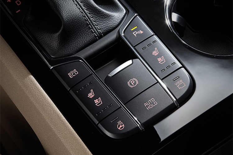 Hệ thống giải trí của xe đa dạng với màn hình cảm ứng 10 inch UVO 3.0 cùng dàn âm thanh cao cấp Krell 8 loa. Ngoài ra, xe được trang bị thêm sạc điện thoại không dây, ổ điện 220V và hệ thống camera toàn cảnh.