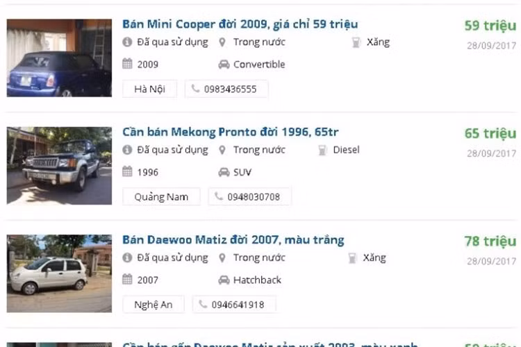 Tuy nhiên, với tài chính hạn chế nhưng muốn sở hữu một chiếc xe đáp ứng đầy đủ các nhu cầu cơ bản như đi lại, che mưa, che nắng cho gia đình thì việc mua ôtô cũ giá dưới 100 triệu là lựa chọn phù hợp. Vì có tuổi đời cao cùng thời gian sử dụng nhiều nên phần lớn ôtô cũ giá siêu rẻ không tránh khỏi sự xuống cấp nhất định, thậm chí là hư hỏng.