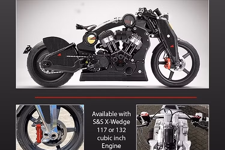 Tiếp đó, toàn bộ khung chiếc xe môtô hàng thửa này được làm bằng nhôm siêu nhẹ được sử dụng trong máy bay quân sự. Toàn bộ vành bánh và các bộ phận trên thân xe đều được làm bằng carbon hiện đại.