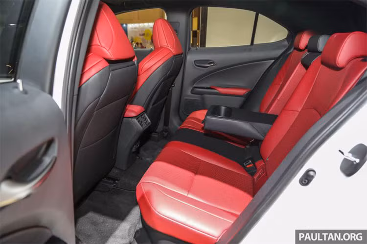 Lexus UX phiên bản 2019 được trưng bày tại triển lãm xe quốc tế Gaikindo Indonesia 2018 có thêm gói phụ kiện F Sport. Do đó, xe được trang bị ghế trước thể thao, vô lăng F Sport bọc da tương tự cần số, màn hình màu TFT 8 inch trong bảng đồng hồ và bộ pedal bằng nhôm...