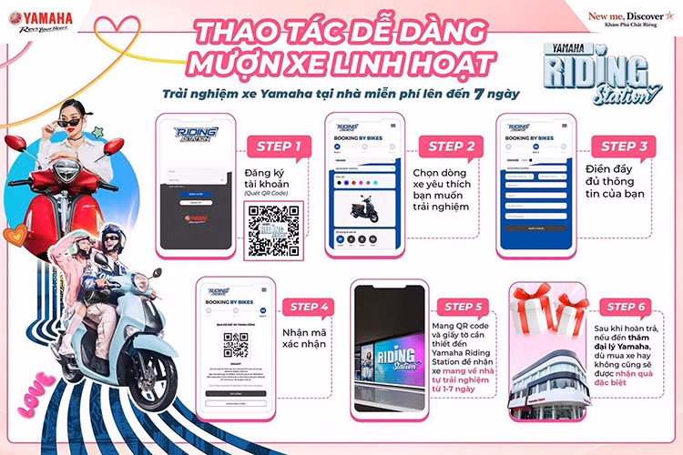 Hoa hau Thuy Tien dan doan xe may Yamaha tren pho Sai Gon-Hinh-5