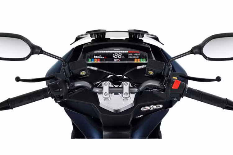 Ngoại hình của SYM Jet X 150 mang thiết kế maxi-scooter cao cấp với phong cách thể thao chủ đạo, thể hiện rõ qua thiết kế toàn bộ đầu và thân xe. Phần đầu xe khá lớn là nơi đặt cụm đèn pha đôi có tạo hình khá giống với đèn pha của xe môtô Kawasaki.