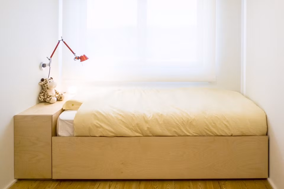 Phòng ngủ dành cho thành viên nhỏ tuổi của gia đình. 