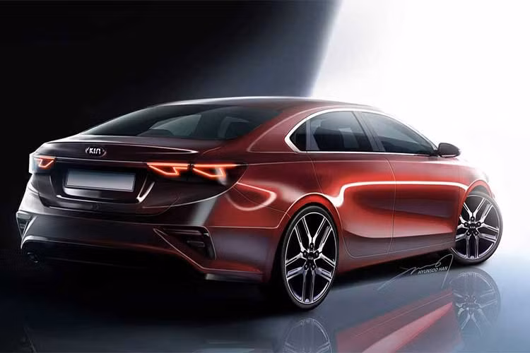 Nhìn từ phía sau, hai cụm đèn hậu mới hơn và được kết nối lại bằng thanh ngang mạ chrome. Theo những báo cáo trước đây, phiên bản mới của chiếc xe sedan này sẽ sở hữu một số chi tiết khá tương đồng so với Kia Cee’d. 