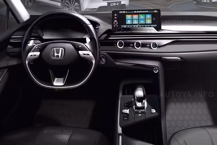 Phía sau vô lăng 3 chấu là bảng đồng hồ kỹ thuật số, màn hình giải trí đặt nổi có kích thước vào khoảng 9 inch. Một số tiện nghi dễ nhận thấy gồm có điều hòa tự động, phanh tay điện tử, sạc điện thoại không dây.