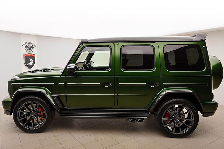 Với dòng xe "Vua địa hình" Mercedes-Benz G-Class 2019 thế hệ mới, TopCar cũng đã thiết kế một gói độ thân xe INFERNO, có thể dễ dàng lắp đặt dựa trên các chi tiết nguyên bản. 