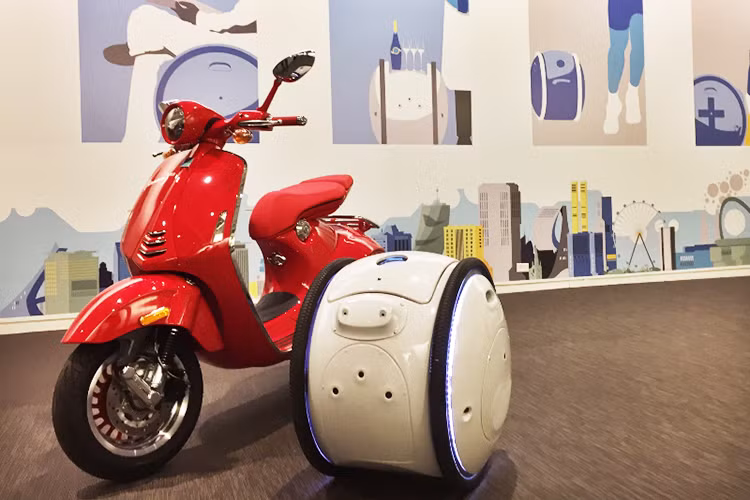Được phát triển bởi Piaggio Fast Forward, một nhánh của tập đoàn Piaggio. rô bốt chở đồ Gita là một trong những dự án đầu tiên của công ty Piaggio Fast Forward. chú rô bốt mang tên Gita này có thiết kế dạng tròn dẹp như một chiếc bánh xe tay ga và có thể tự động đi theo chủ nhân.