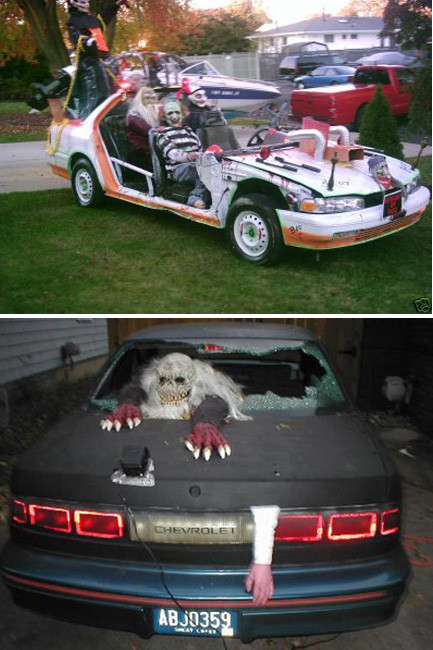 Những con ma và quỷ xuất hiện và bước ra từ xe Chevrolet.