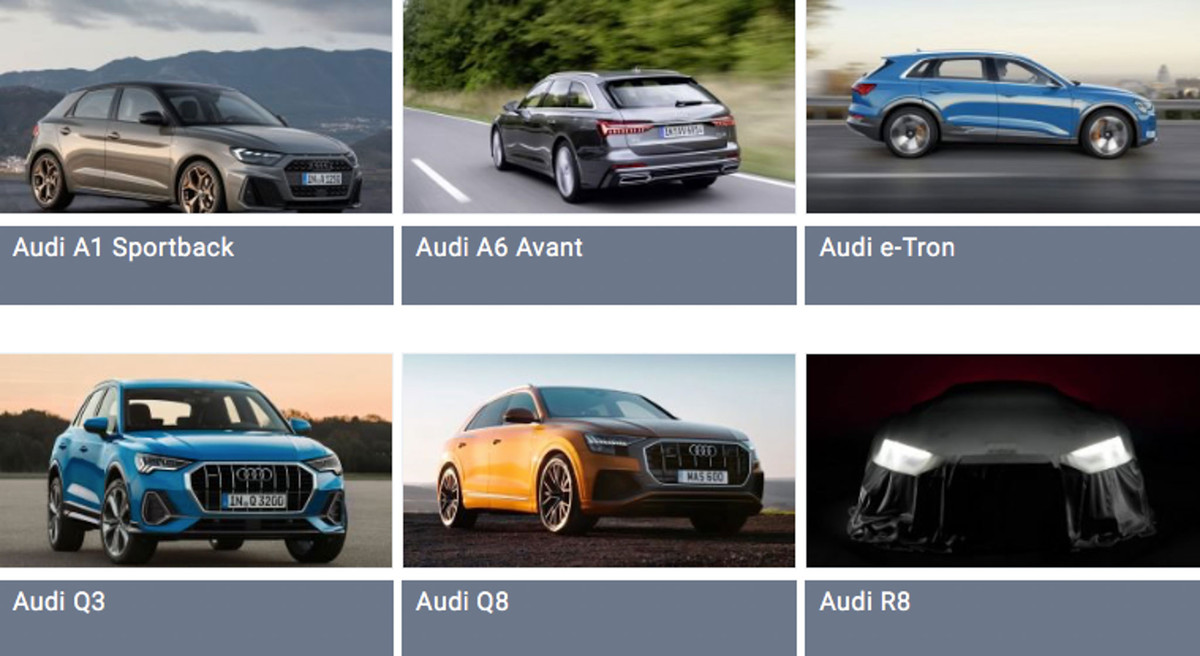 Hãng xe sang Audi cũng có các mẫu Q3 hay Q8 crossover.