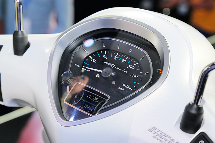 Đồng hồ trên Yamaha Grande đời cũ đã quá lạc hậu so với các đối thủ cùng phân khúc, chínhvì vậy Yamaha mang đến cho Grande một màn hình TFT cho khả năng hiển thị màu tốt hơn với nhiều thông tin hữu ích cho người sử dụng. Bảng đồng hồ này được tích hợp thêm một màn hình LCD nhỏ thể hiện màn "chào sân" và tạm biệt khi bật/tắt chìa khoá.