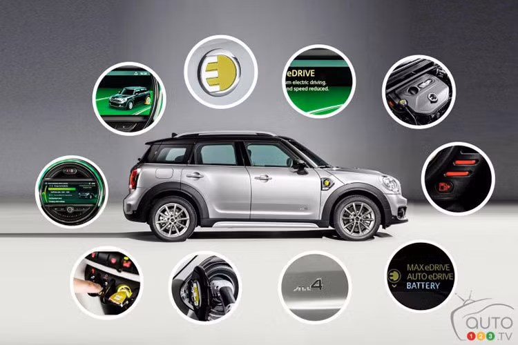 Chi tiết để nhận ra bản hybrid của Countryman mới chính là biểu tượng S vàng chanh trên lưới tản nhiệt và biểu tượng E gần ốp hốc bánh trước xe.