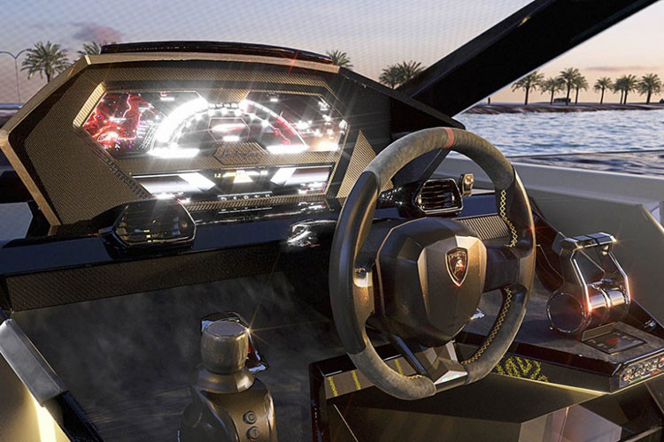 Hiệu suất của du thuyền này cũng xứng đáng danh hiệu “Lamborghini trên biển” bởi nó là con tàu nhanh nhất trong đội tàu Tecnomar.