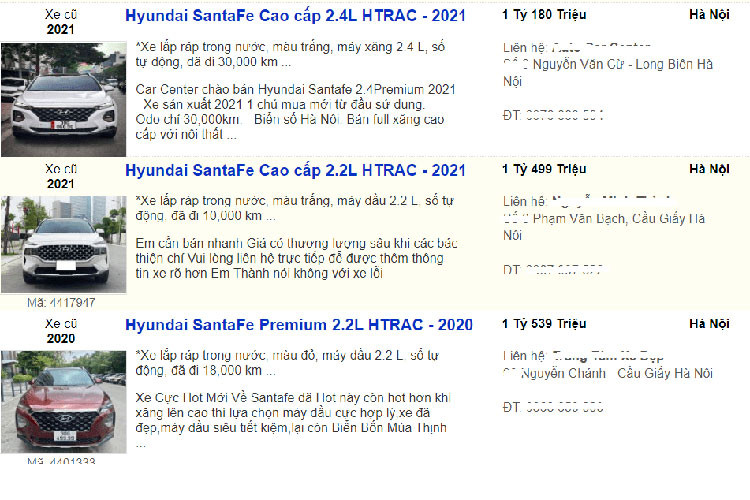 Số km lăn bánh của chiếc xe Hyundai SantaFe lướt này như chỉ chạy thử với 9.000 km. Không rõ lý do bán xe là gì nhưng nhiều người trêu rằng có khi chủ xe đang tranh thủ “nhảy sóng” xem có thành công hay không. Trên thực tế ngay cả tín đồ cuồng và cần xe đến mấy thì người mua cũng “không dại” để chấp nhận mức giá trên trời này.