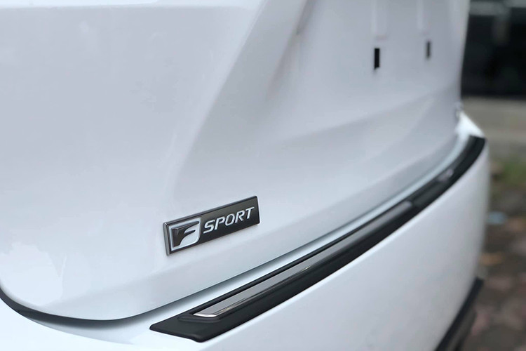 Logo F-Sport được tại 2 trụ A và phía sau đuôi xe. Ngoài ra, xe còn sở hữu bộ mâm 20 inch đa chấu kép sơn đen đi kèm lốp 235/55. Những chi tiết khác của xe vẫn được giữ nguyên như trên phiên bản tiêu chuẩn.