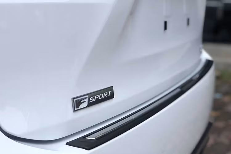 Logo F-Sport được tại 2 trụ A và phía sau đuôi xe. Ngoài ra, xe còn sở hữu bộ mâm 20 inch đa chấu kép sơn đen đi kèm lốp 235/55. Những chi tiết khác của xe vẫn được giữ nguyên như trên phiên bản tiêu chuẩn.