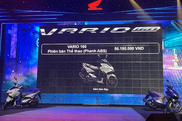 Mức giá xe Honda Vario 160 tại Việt Nam tương ứng cho 4 phiên bản như sau: bản tiêu chuẩn giá 51,69 triệu đồng, bản cao cấp giá 52,19 triệu đồng, bản đặc biệt giá 55,69 triệu đồng và bản thể thao giá 56,19 triệu đồng. Xe được chính thức bán ra thị trường từ ngày 30/12/2022 thông qua các HEAD trên toàn quốc.