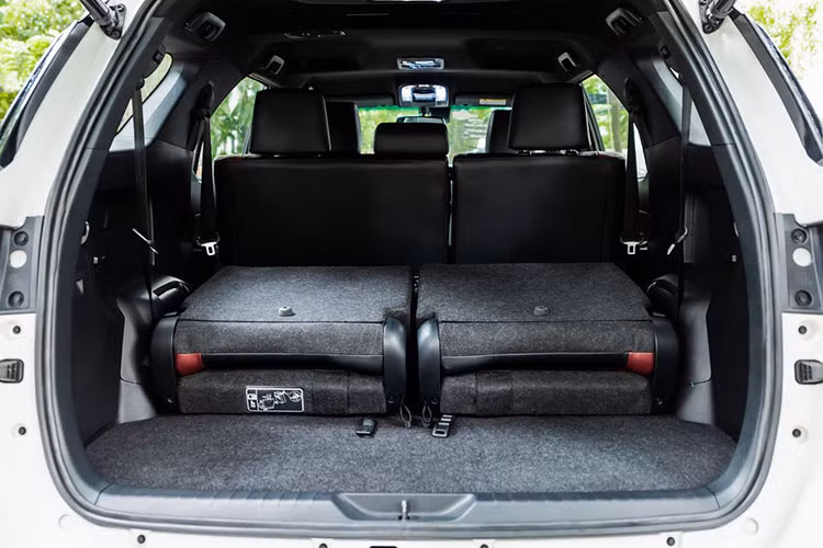 Về tính năng an toàn, bản 2.8 và 2 phiên bản Legende bổ sung thêm hệ thống cảnh báo điểm mù, cảnh báo phương tiện cắt ngang khi lùi. Những phiên bản còn lại không có tính năng này. 