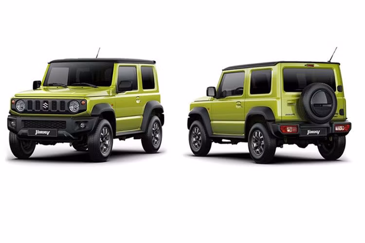 Trên trang web chính thức của Suzuki đã liệt kê các màu sắc chính thức của Jimny 2019. Cụ thể, xe có thể được sơn phối màu vàng Kinetic Yellow, xanh dương Brisk Blue Metallic và trắng ngà Chiffon Ivory Metallic với nóc màu đen. Bên cạnh đó là những tùy chọn sơn 1 màu như xanh lục Jungle Green, đen Bluish Black Pearl 3, xám Medium Gray, bạc Silky Silver Metallic và trắng Superior White.