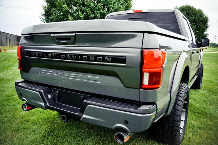 Để nhấn mạnh đây là phiên bản của chiếc siêu bán tải Ford F-150 Harley-Davidson, các nhà thiết kế còn trang bị cho xe ốp gầm trước, bậc cửa độ và tấm che thùng và nhiều chi tiết có logo của Harley-Davidson.