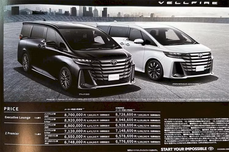 Những hình ảnh quảng cáo cho thấy mẫu xe MPV Toyota Alphard 2024 vẫn có cụm lưới tải nhiệt cỡ lớn, bao phủ gần hết diện tích khu vực phía đầu xe. Bên trong lưới tản nhiệt là những chi tiết mạ crôm, tạo cảm giác cao cấp cho xe. Xe được trang bị cụm LED định vị ban ngày bao gồm 8 đèn mỗi bên và được chia thành 2 tầng. 