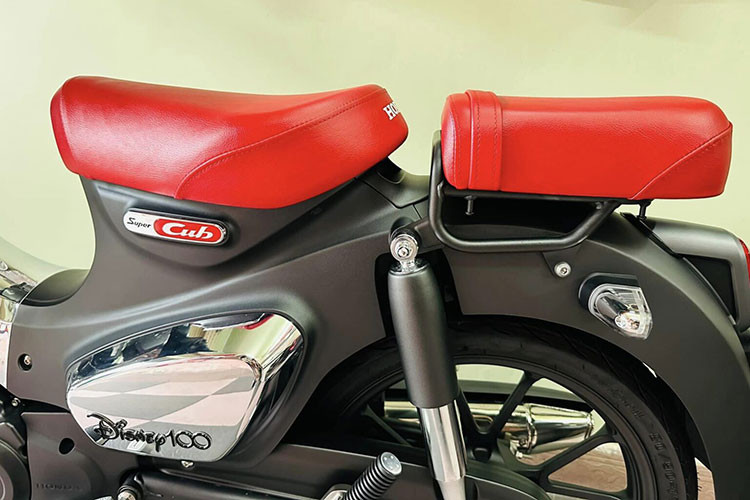 Phần yên của người lái là trọng tâm của xe với bình xăng được đặt ngay dưới với nút bấm mở cốp bằng điện. Tuỳ theo nhu cầu sử dụng, baga sau có thể thiết kế để chở hàng hoặc bổ sung thêm đệm ghế, hoặc tháo rời nếu đi một mình.