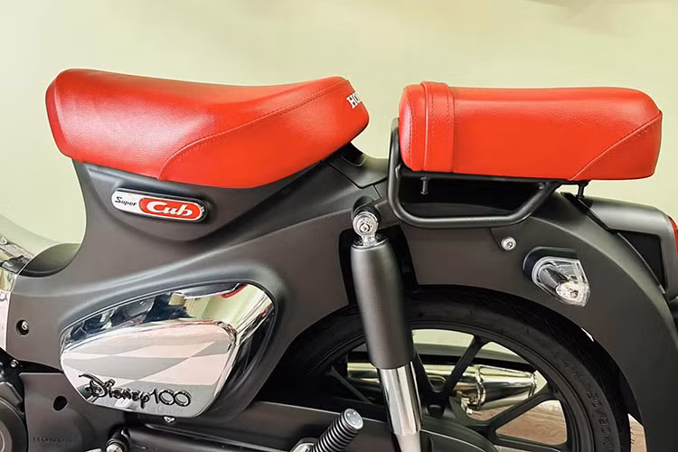 Phần yên của người lái là trọng tâm của xe với bình xăng được đặt ngay dưới với nút bấm mở cốp bằng điện. Tuỳ theo nhu cầu sử dụng, baga sau có thể thiết kế để chở hàng hoặc bổ sung thêm đệm ghế, hoặc tháo rời nếu đi một mình.