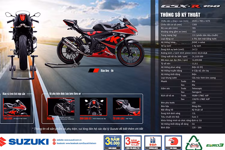 Theo thông tin do nhà phân phối Suzuki Việt Nam công bố, mẫu xe môtô Suzuki GSX-R150 Yoshimura 2018 sẽ chính thức được bán ra vào ngày 19/4/2018 tới đây với giá đề xuất khoảng 76,9 triệu đồng.