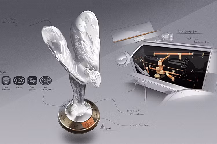 Nội thất xe được bọc da thượng hạng, ghế ngồi bọc da đen với các chi tiết phối xanh cùng đường chỉ khâu nổi bật, bảng chứng nhận phiên bản đặc biệt ''01 trong 35 chiếc Sliver Ghost''... Tương tự như Ghost 2018 phiên bản thông thường, bảng taplo hoàn thiện như mặt đàn piano, kết hợp các chi tiết kim loại, đồng hồ cao cấp...