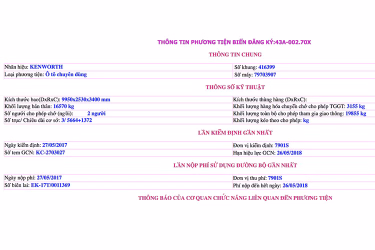 Chiếc xe đầu kéo Kenworth chuyên dụng này sở hữu thân bằng thép hàn chắc chắn, sàn bằng kim loại dập nổi để tăng sức mạnh và tính thẩm mỹ, các ống chứa tay nâng trong sàn xe. Tùy chọn sẵn có cho xe gồm nhiều loại cẩu cứu hộ thủy lực, tời, hộp công cụ, các loại đèn và phụ kiện kéo xe.