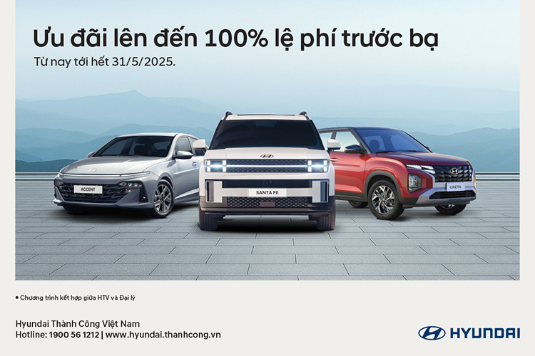 Hyundai Thành Công giảm 100% phí trước bạ cho khách mua ôtô Hyundai Thanh Cong giam 100% phi truoc ba cho khach mua oto