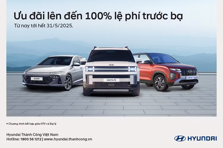 Hyundai Thành Công giảm 100% phí trước bạ cho khách mua ôtô Hyundai Thanh Cong giam 100% phi truoc ba cho khach mua oto