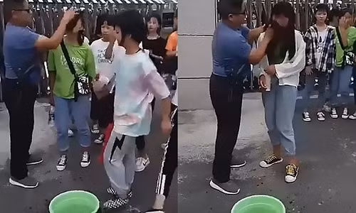 Trang diem den truong, nu sinh bi thay giao lau sach mat