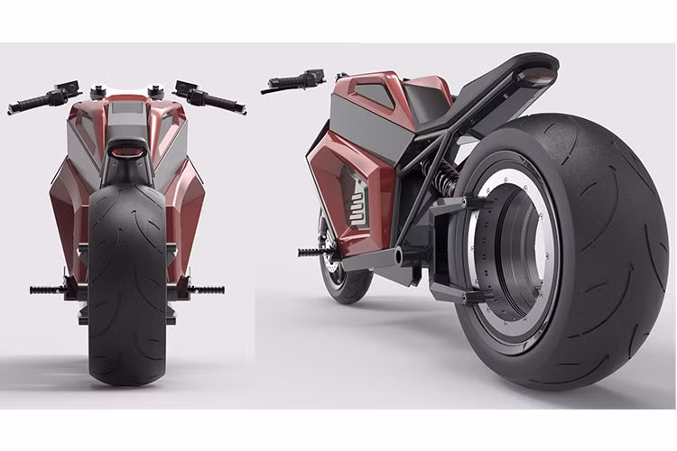 Cụ thể, bánh sau của chiếc xe môtô RMK E2 mới này là loại không trục, đồng thời tích hợp mô-tơ điện công suất 50 kW, tương đương 67 mã lực và lực kéo lên đến 320 Nm ngay khi người dùng xoắn ga. Trang bị này cho phép xe có thể đạt vận tốc 160 km/h và khả năng tăng tốc rất tốt.