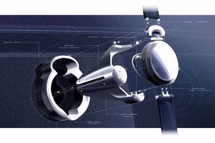 Cả hai mặt số phía sau đều được trang trí bằng các tác phẩm điêu khắc Bespoke hình chiếc Boat Tail. Các họa tiết này được thực hiện hoàn toàn bằng tay, khắc họa hoàn chỉnh các chi tiết bánh xe, tay nắm cửa, gương và nhiều chi tiết tinh xảo khác. Đội ngũ của Rolls-Royce và Bovet 1822 đã hợp tác chặt chẽ với nhau để đảm bảo lớp sơn mài của tác phẩm nghệ thuật này mang màu ton-sur-ton với chiếc Boat Tail nguyên bản. 