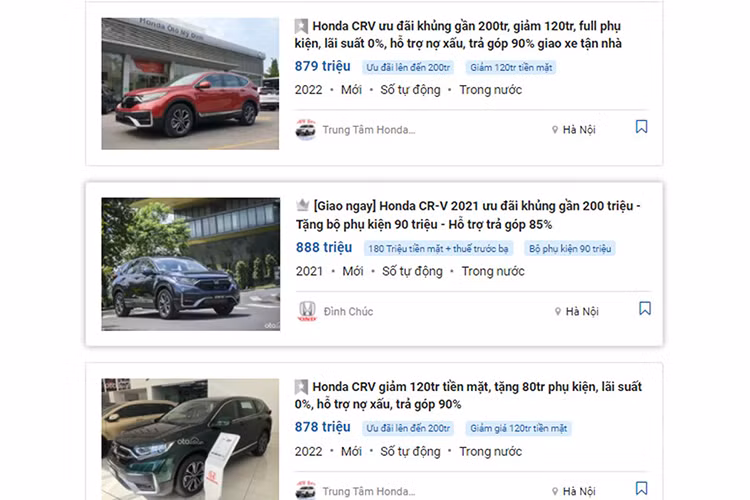 Honda CR-V giam gia sau tai dai ly Viet, Mazda CX-5 de chung-Hinh-2