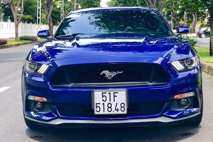 Các điểm khác biệt chính của Ford Mustang GT 5.0 so với các phiên bản khác xuất hiện trên thị trường chính là lưới tản nhiệt chia làm 3 khoang (khoang giữa rộng nhất với logo ngựa hoang), đèn pha thanh mảnh hơn, nắp capo góc cạnh. Xe được trang bị bộ mâm 5 chấu kép nhằm "ăn khớp" với các đường nét cơ bắp và mạnh mẽ ở tổng thể của xe. 