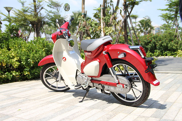Sơ với phiên bản cũ, kích thước của Honda Cub C125 mới cũng có một chút thay đổi khi sở hữu số đo D x R x C tương ứng là 1.910 x 718 x 1.002mm. Chiều cao yên cũng đạt mức 780mm và khoảng sáng gầm xe là 136mm. Trọng lượng của Honda Cub C125 là 108 kg.