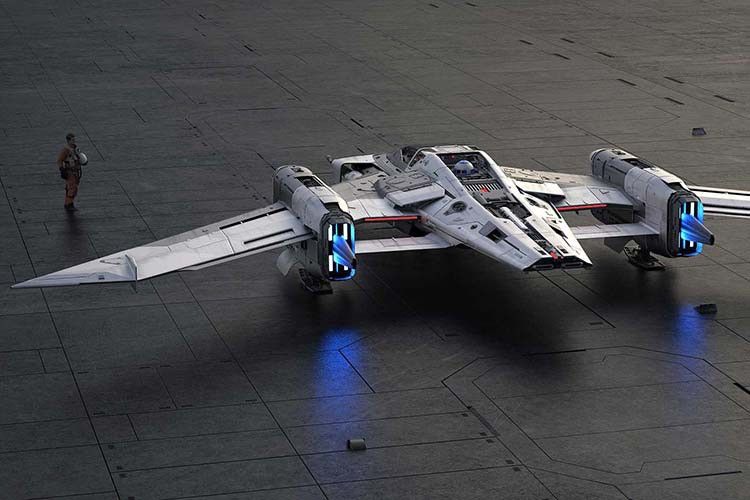 Mẫu phi thuyền Porsche thiết kế cho “Star Wars: The Rise of Skywalker” được mang tên Tri-Wing S-91x Pegasus Starfighter, và đương nhiên nó sẽ chiến đấu cho phe kháng chiến. Một mô hình kích thước dài 1,5 mét của nó sẽ được trưng bày tại Los Angeles.