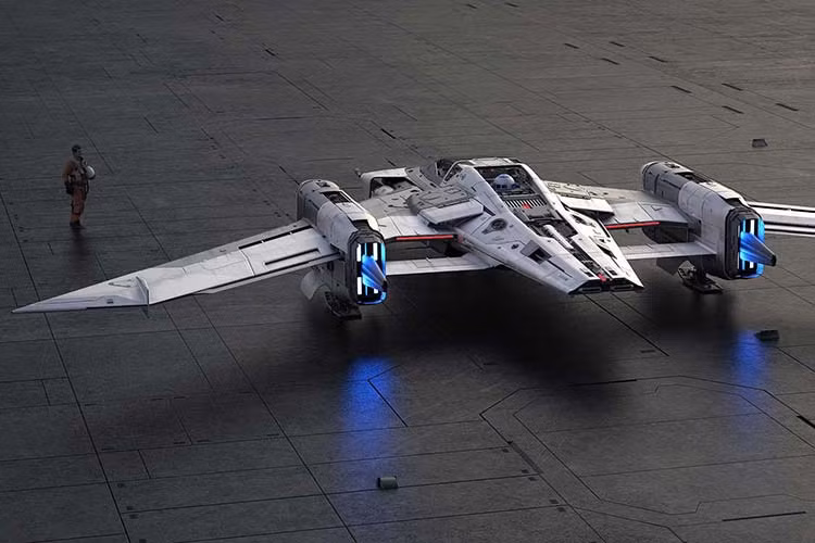 Mẫu phi thuyền Porsche thiết kế cho “Star Wars: The Rise of Skywalker” được mang tên Tri-Wing S-91x Pegasus Starfighter, và đương nhiên nó sẽ chiến đấu cho phe kháng chiến. Một mô hình kích thước dài 1,5 mét của nó sẽ được trưng bày tại Los Angeles.